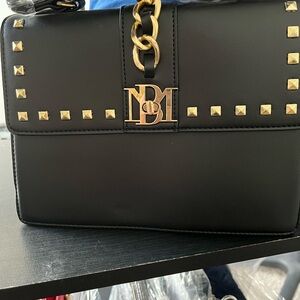 BADGLEY MISHKA Black Studded Designer Bag